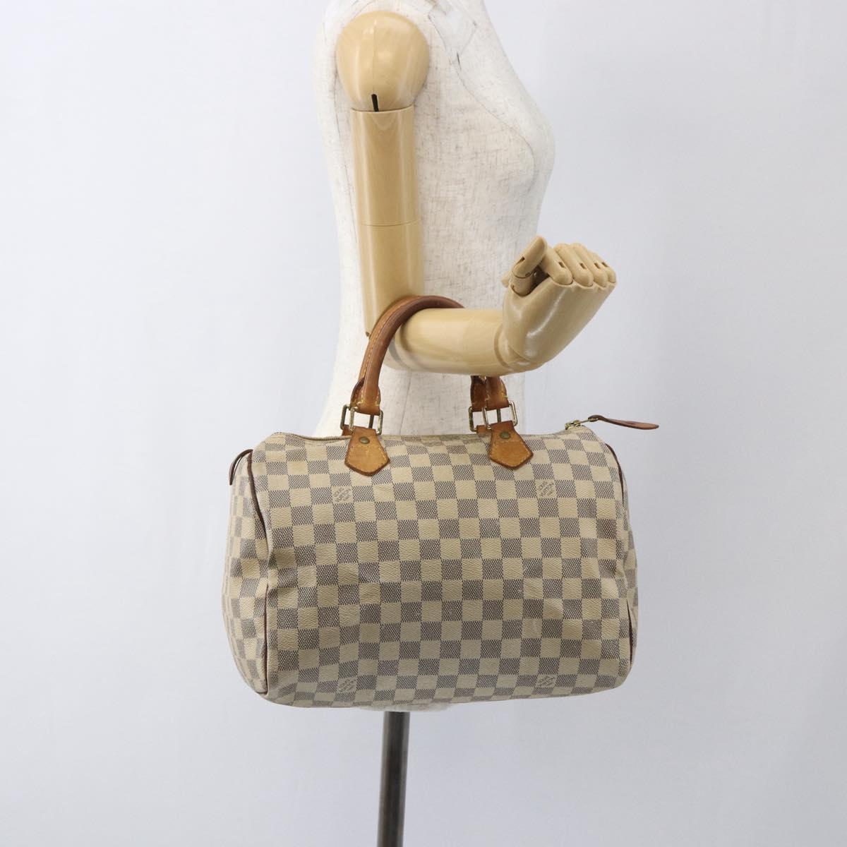 LOUIS VUITTON Damier Azur Speedy 30 Hand Bag N41533 LV Auth 166555