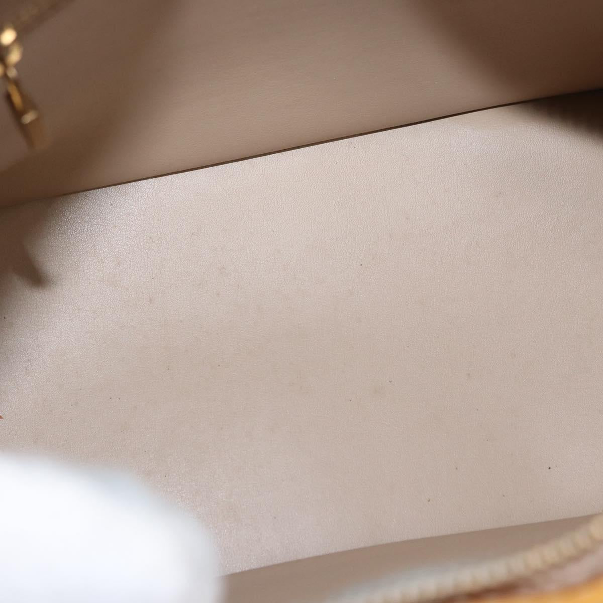 LOUIS VUITTON Monogram Vernis Houston Hand Bag Beige M91004 LV Auth 166558