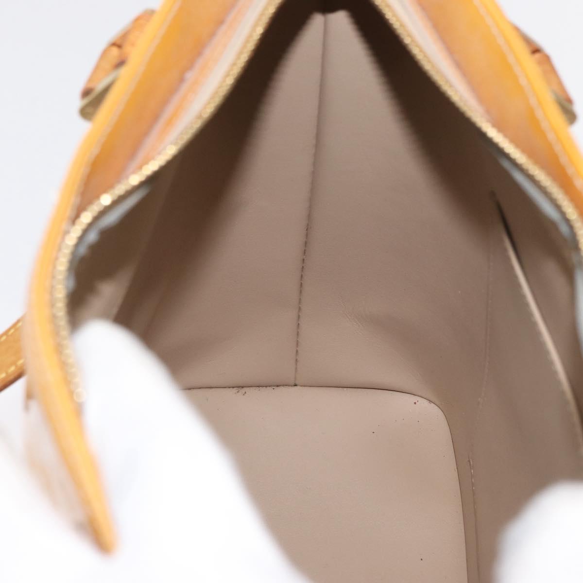 LOUIS VUITTON Monogram Vernis Houston Hand Bag Beige M91004 LV Auth 166558