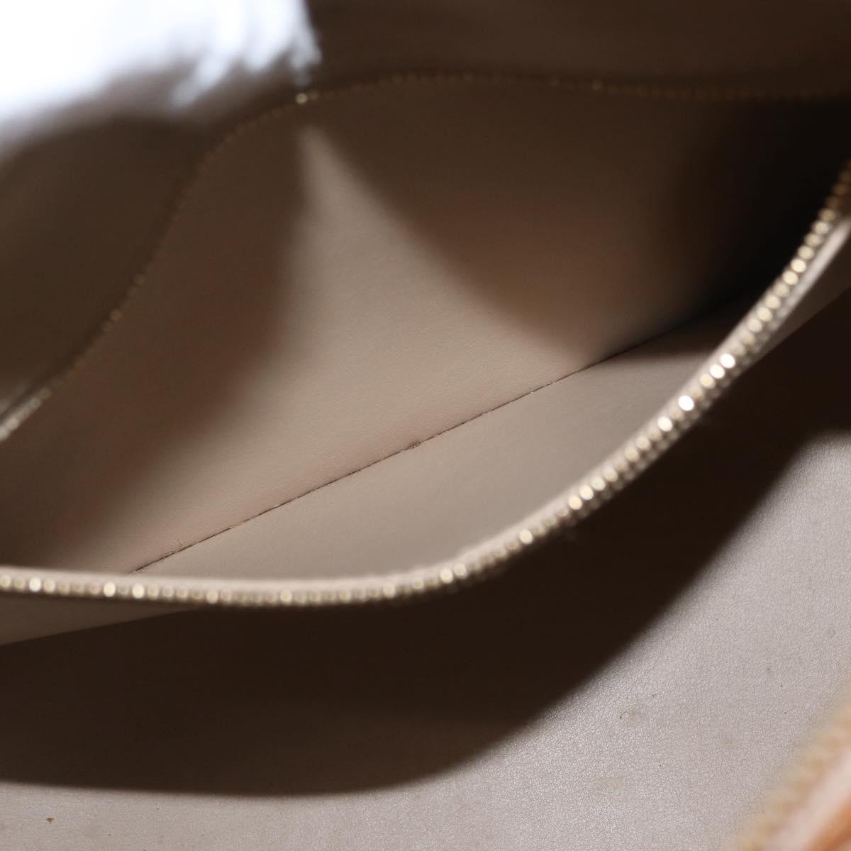 LOUIS VUITTON Monogram Vernis Houston Hand Bag Beige M91004 LV Auth 166558