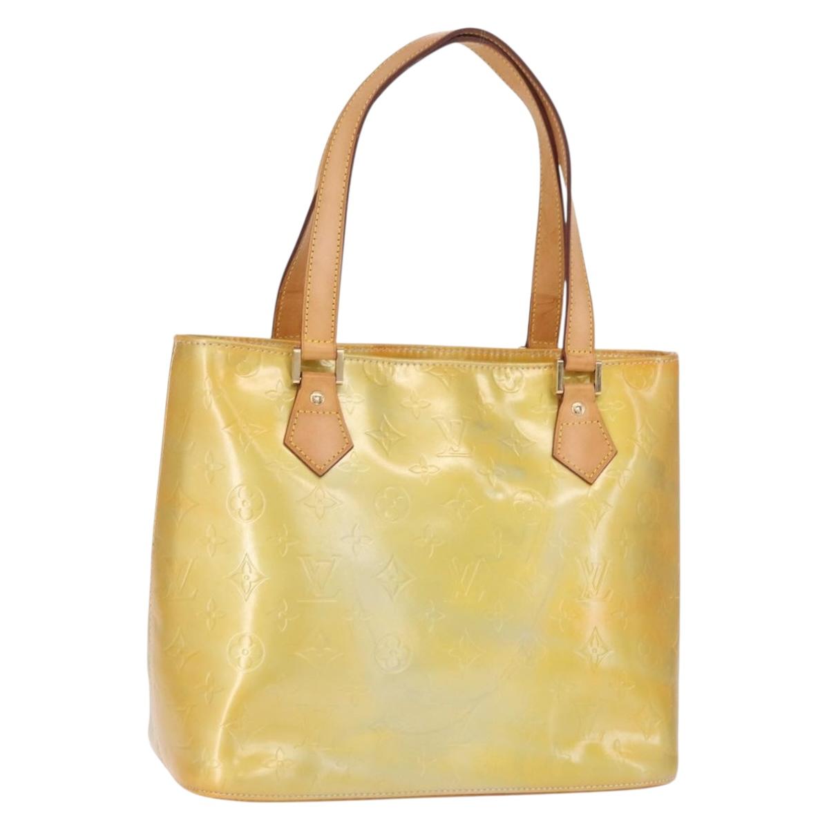 LOUIS VUITTON Monogram Vernis Houston Hand Bag Gris M91053 LV Auth 166559