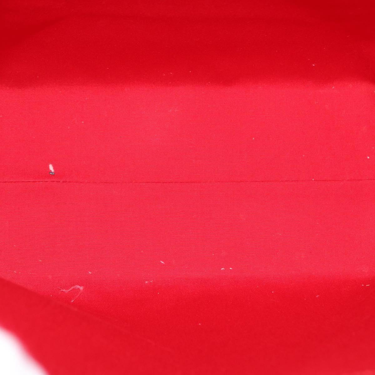 LOUIS VUITTON Monogram Vernis Reade MM Hand Bag Red Rouge M91086 LV Auth 166560