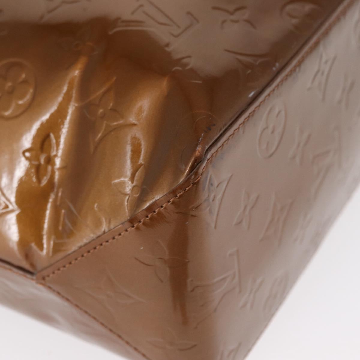 LOUIS VUITTON Monogram Vernis Reade MM Hand Bag Bronze M91143 LV Auth 166561