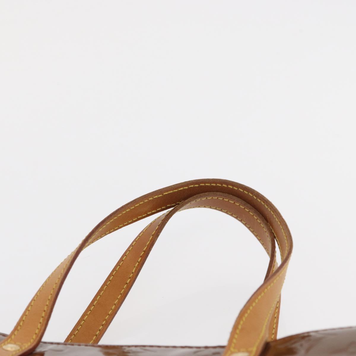 LOUIS VUITTON Monogram Vernis Reade MM Hand Bag Bronze M91143 LV Auth 166561