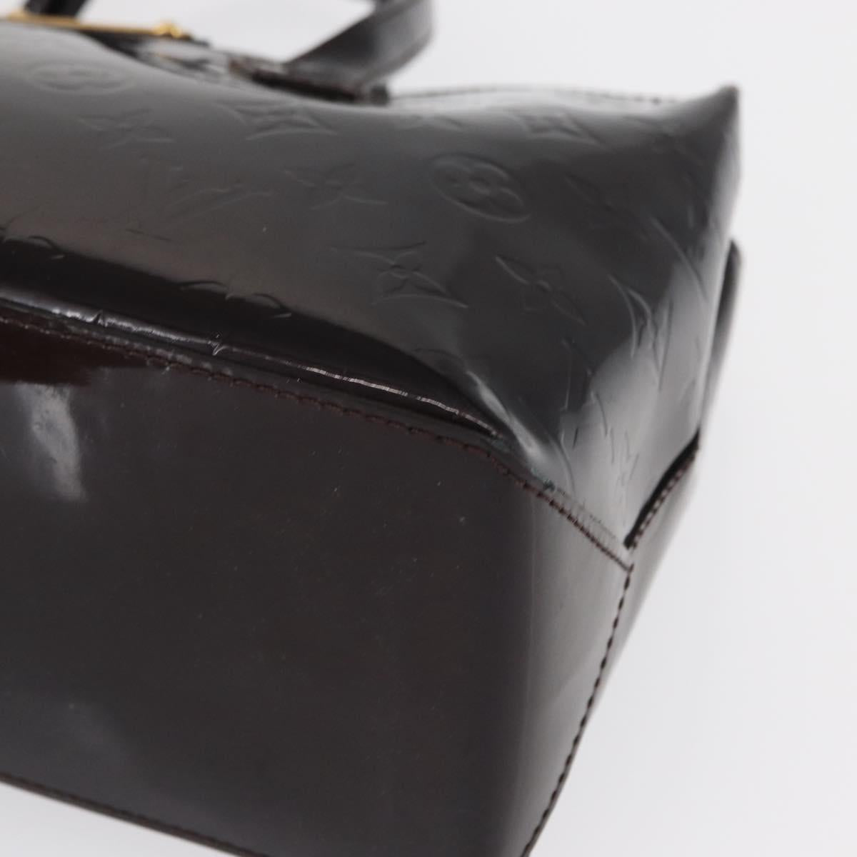 LOUIS VUITTON Monogram Vernis Wilshire PM Hand Bag Amarante M93641 Auth 166562