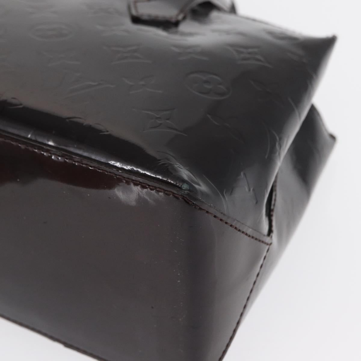 LOUIS VUITTON Monogram Vernis Wilshire PM Hand Bag Amarante M93641 Auth 166562