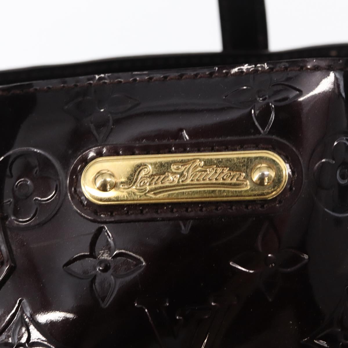 LOUIS VUITTON Monogram Vernis Wilshire PM Hand Bag Amarante M93641 Auth 166562