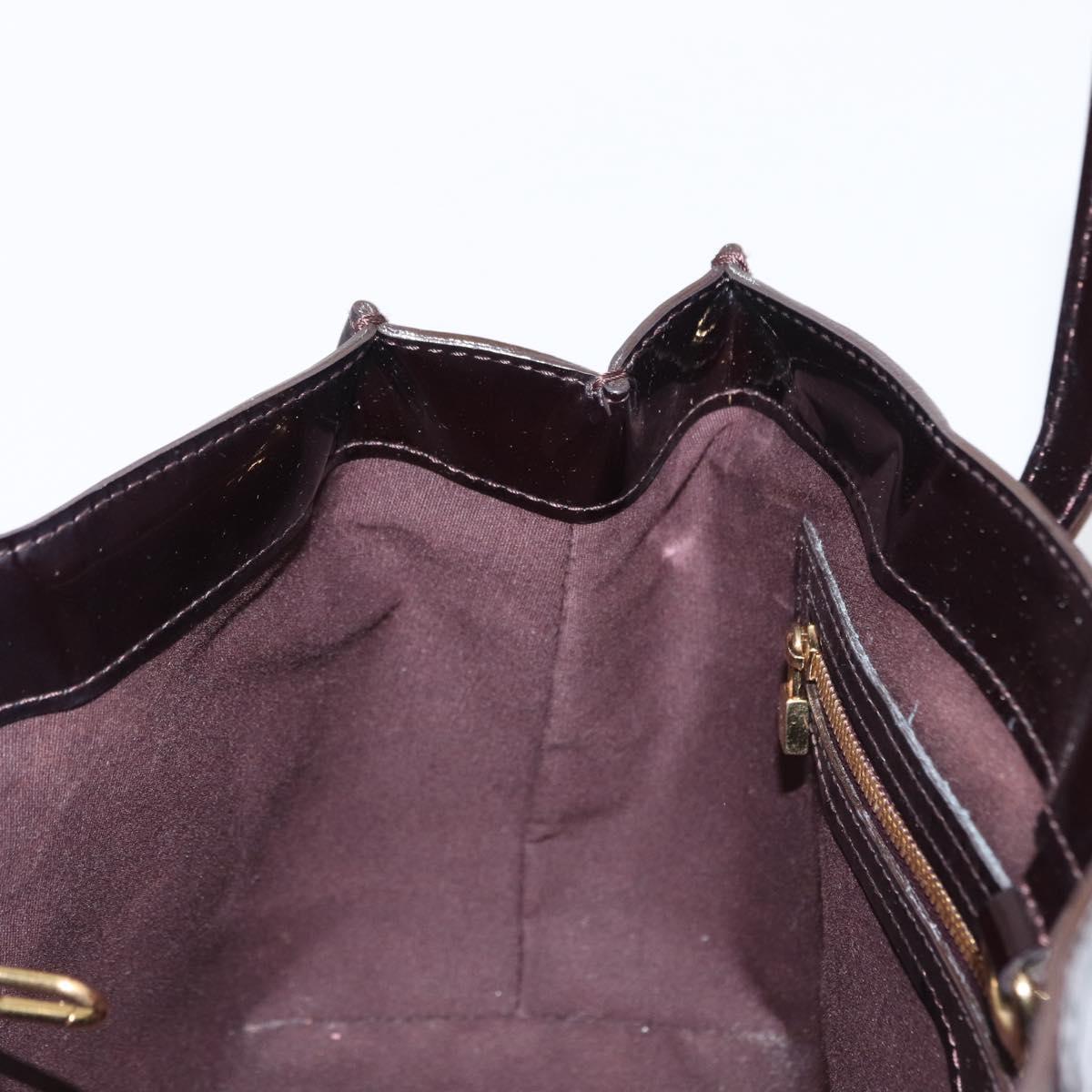 LOUIS VUITTON Monogram Vernis Wilshire PM Hand Bag Amarante M93641 Auth 166562