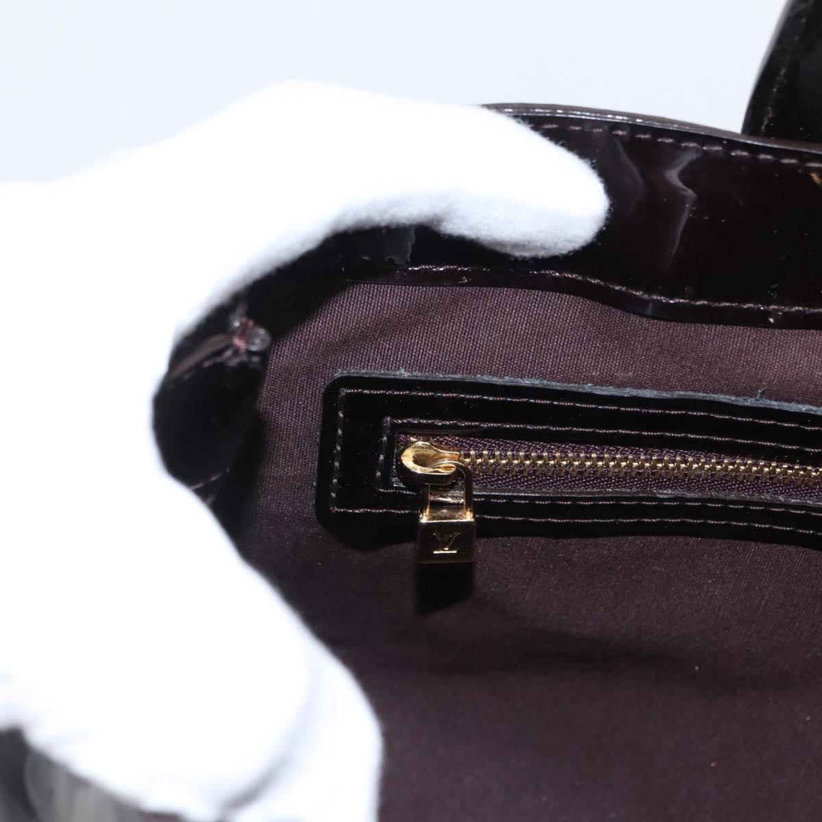 LOUIS VUITTON Monogram Vernis Wilshire PM Hand Bag Amarante M93641 Auth 166562
