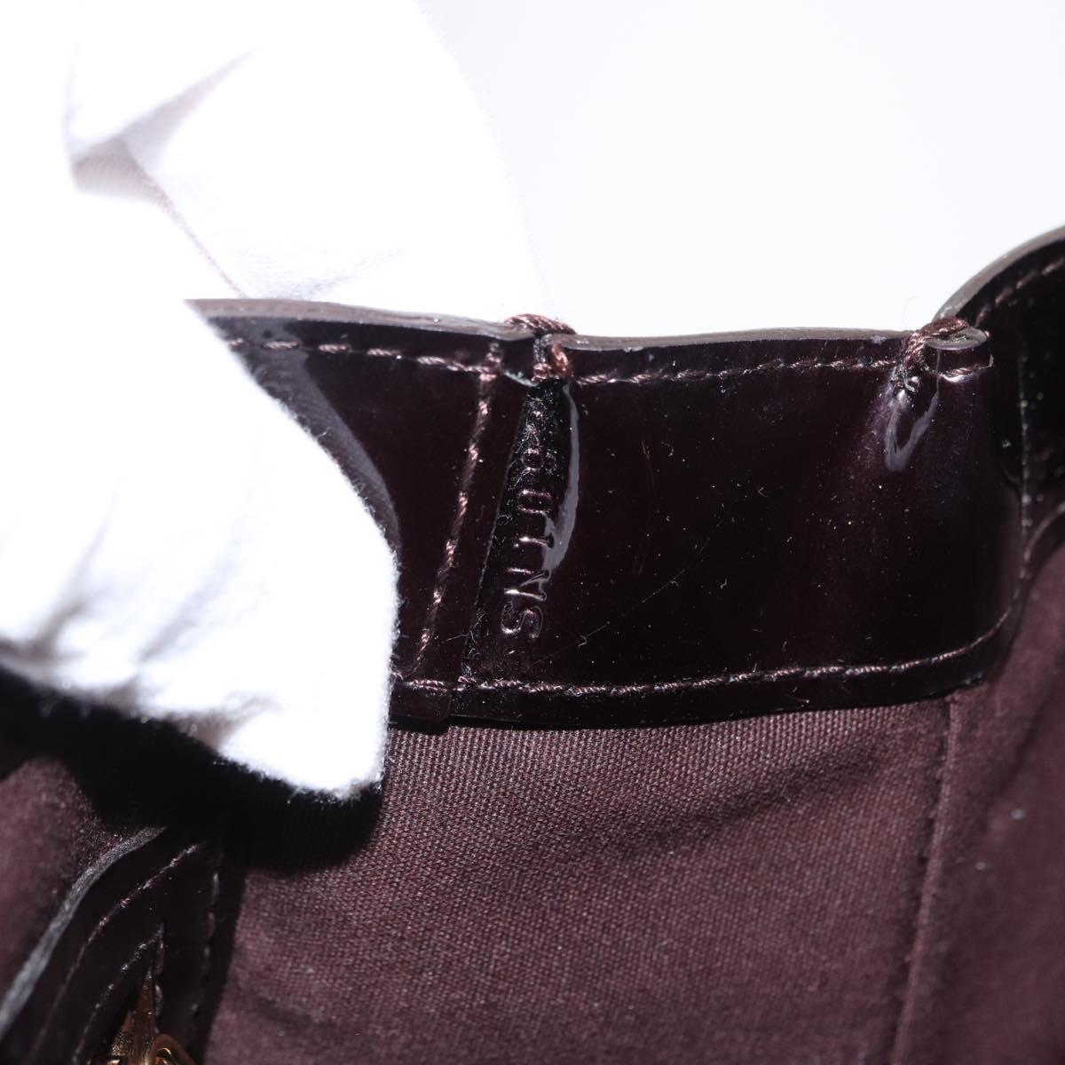 LOUIS VUITTON Monogram Vernis Wilshire PM Hand Bag Amarante M93641 Auth 166562