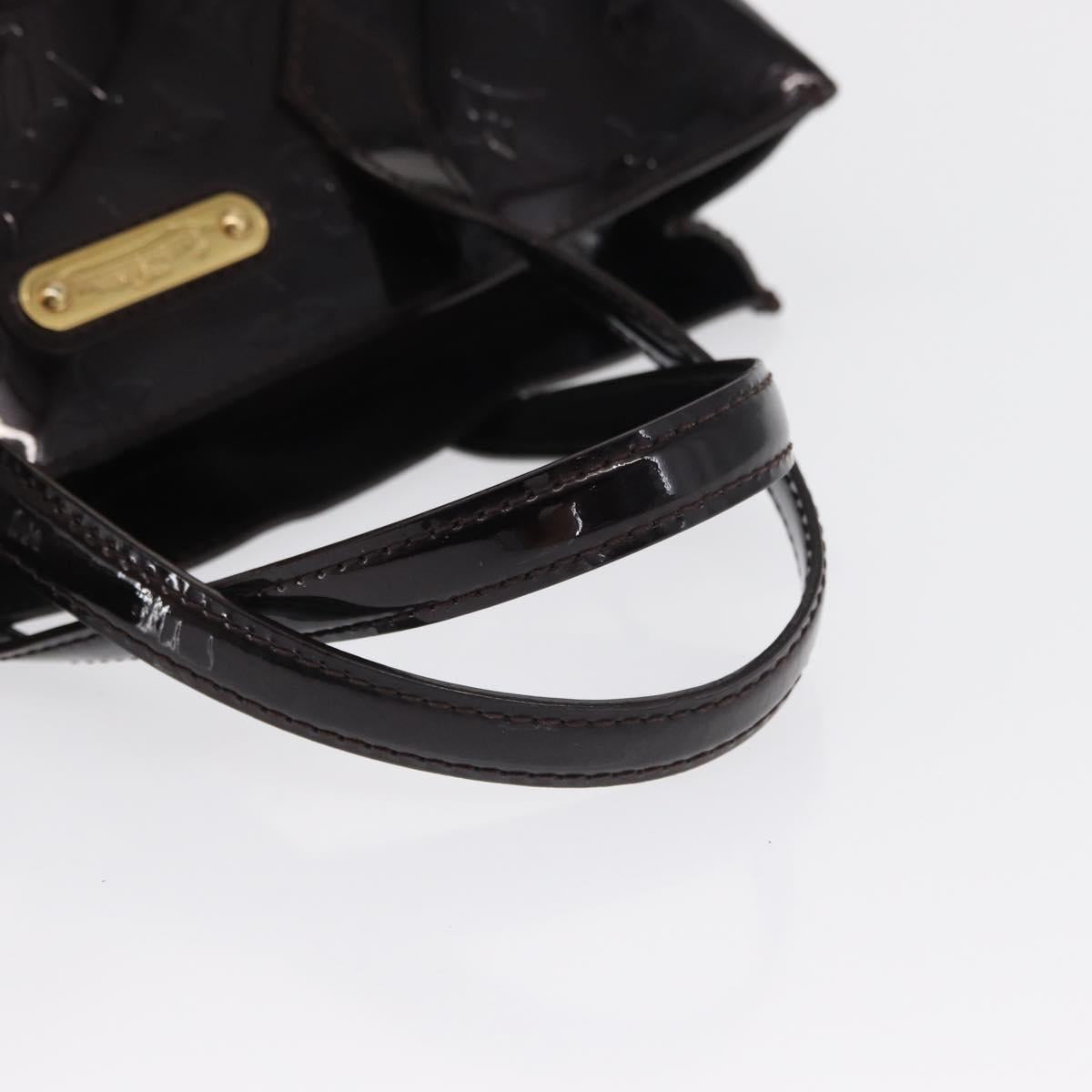 LOUIS VUITTON Monogram Vernis Wilshire PM Hand Bag Amarante M93641 Auth 166562