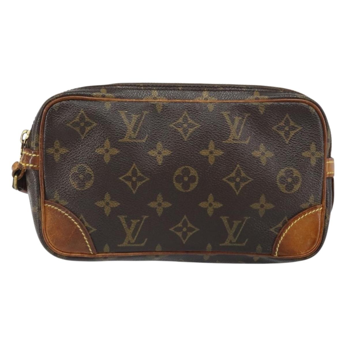 LOUIS VUITTON Monogram Marly Dragonne PM Clutch Bag M51827 LV Auth 166581