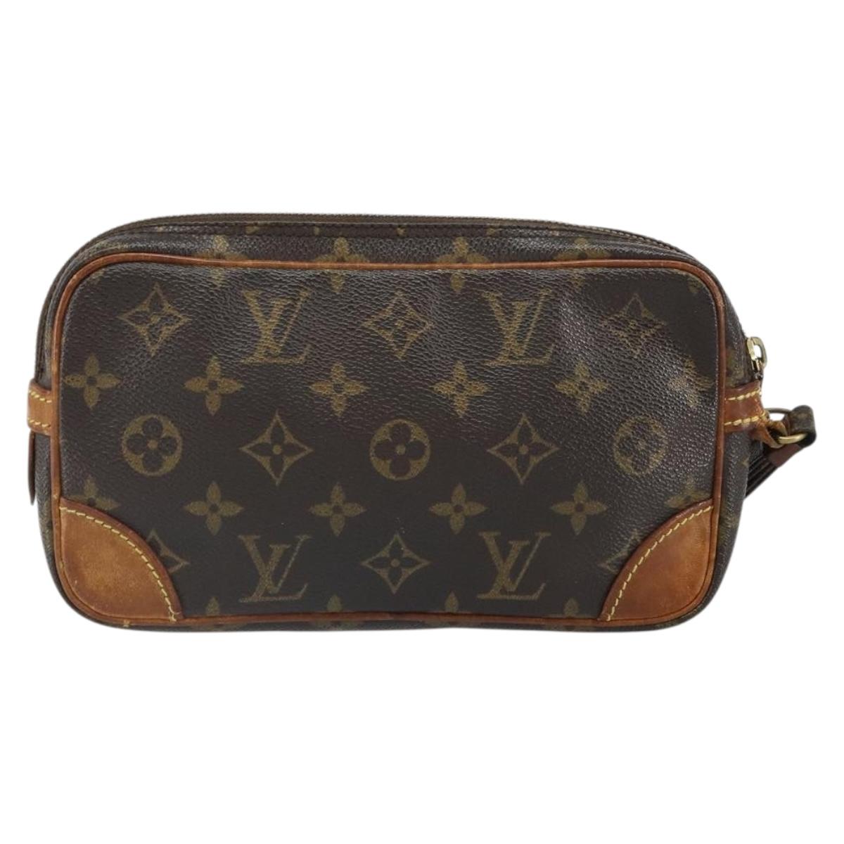 LOUIS VUITTON Monogram Marly Dragonne PM Clutch Bag M51827 LV Auth 166581