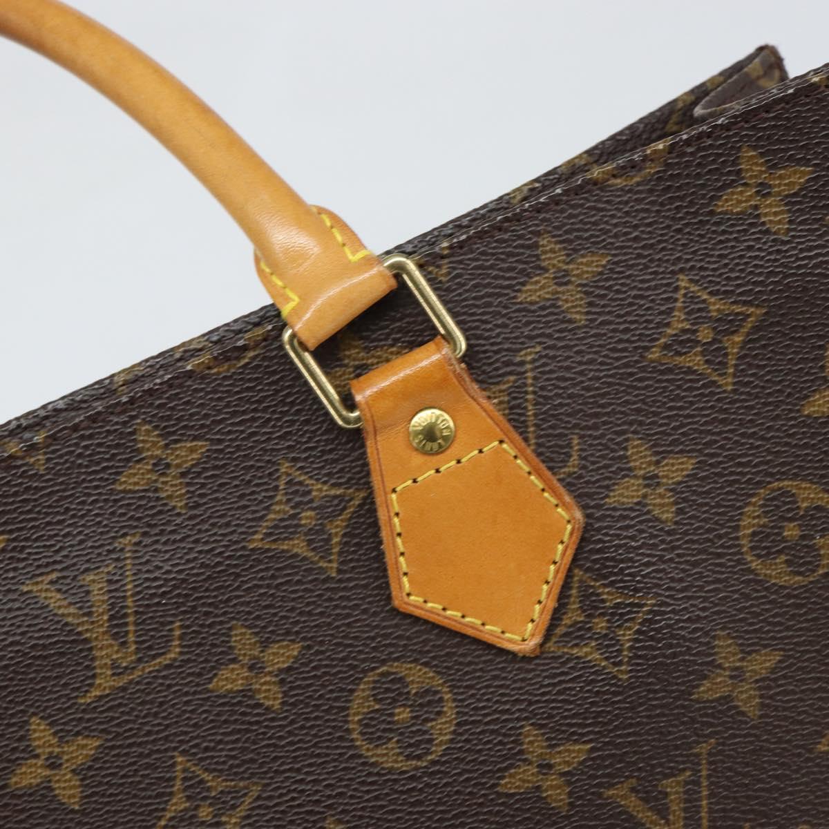 LOUIS VUITTON Monogram Sac Plat Hand Bag M51140 LV Auth 166601