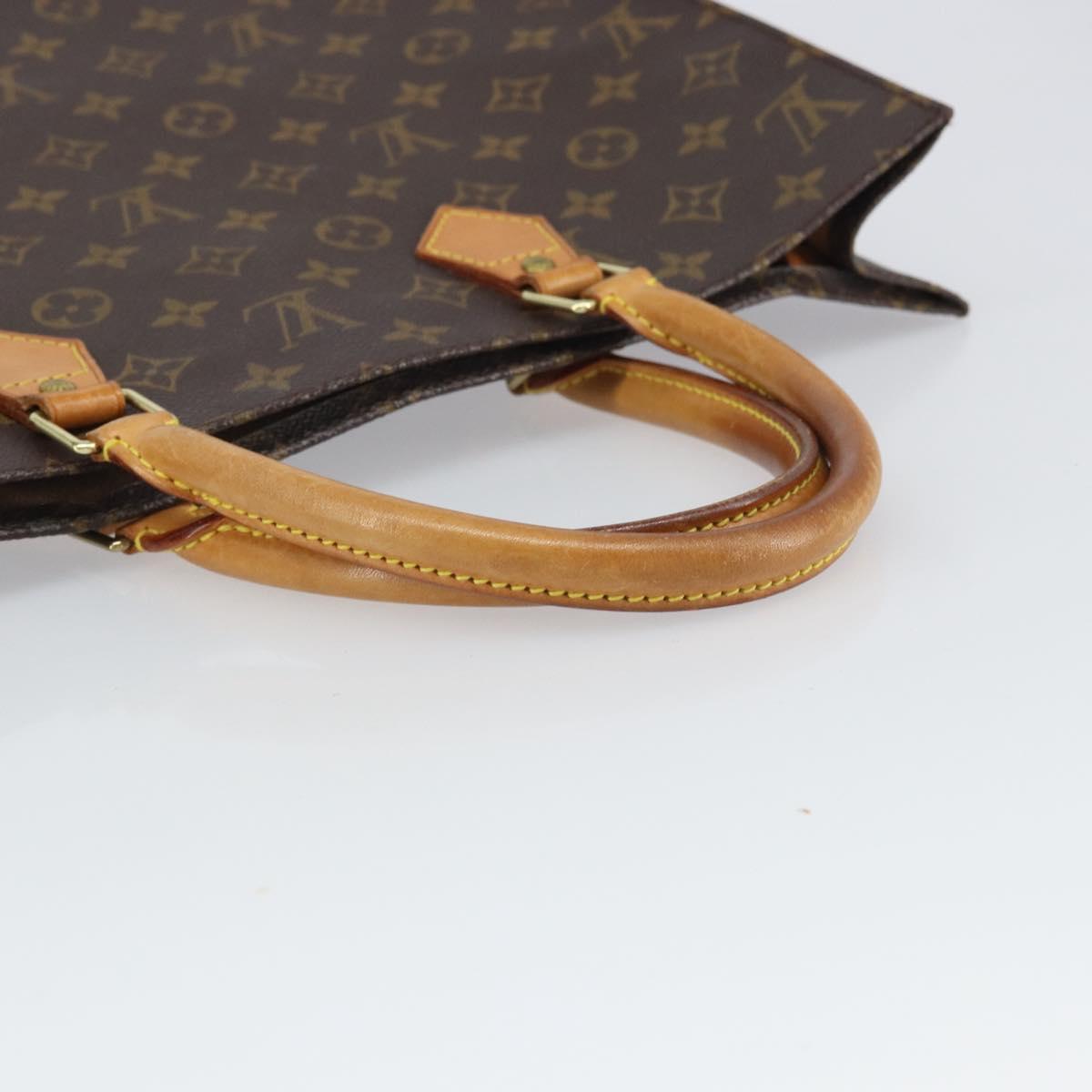 LOUIS VUITTON Monogram Sac Plat Hand Bag M51140 LV Auth 166601