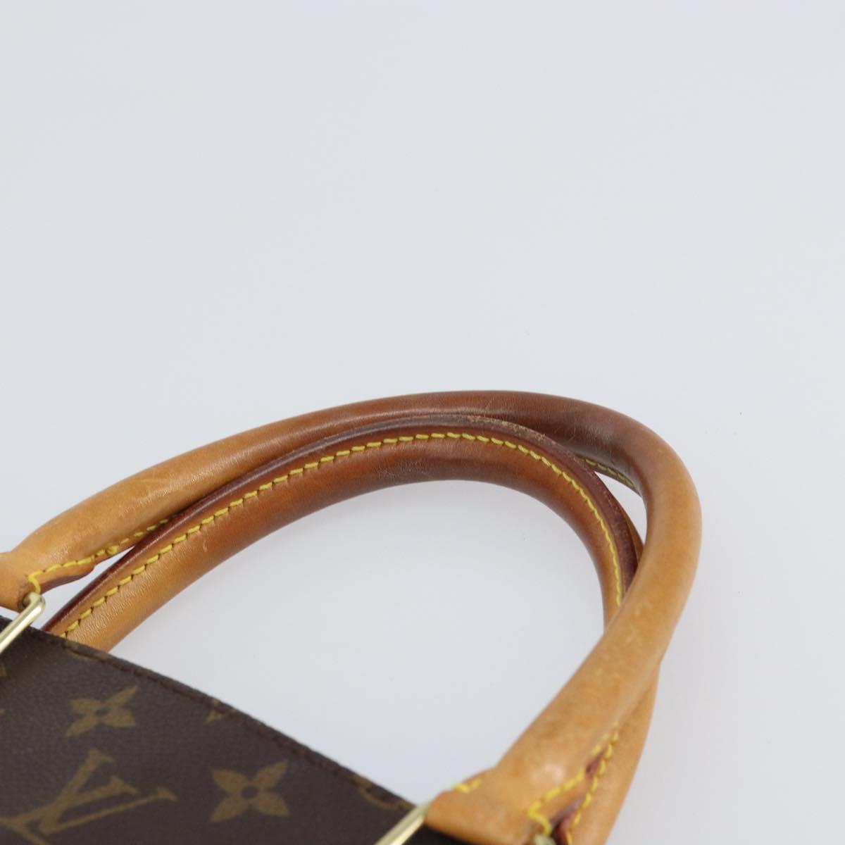 LOUIS VUITTON Monogram Sac Plat Hand Bag M51140 LV Auth 166601