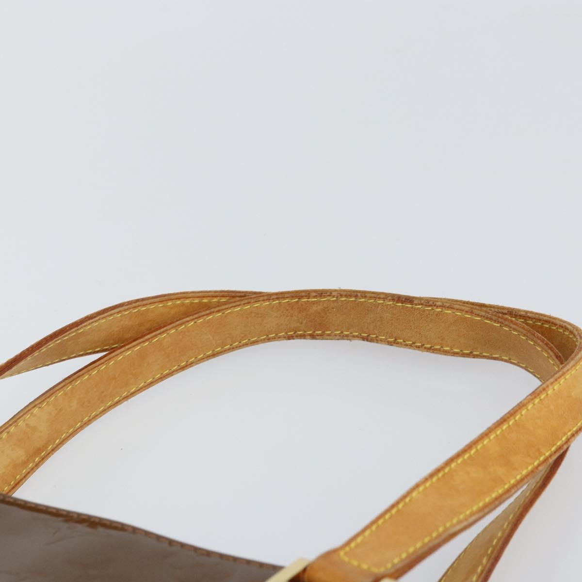 LOUIS VUITTON Monogram Vernis Houston Hand Bag Bronze M91122 LV Auth 166609