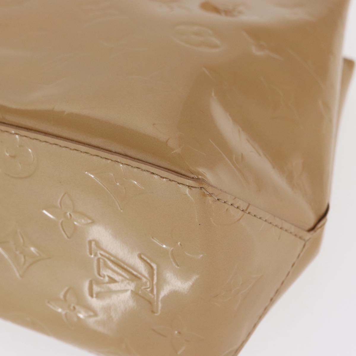LOUIS VUITTON Monogram Vernis Reade PM Hand Bag Noisette M91334 LV Auth 166612