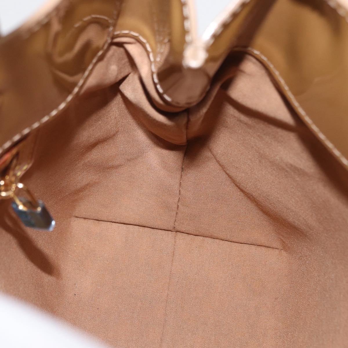 LOUIS VUITTON Monogram Vernis Reade PM Hand Bag Noisette M91334 LV Auth 166612