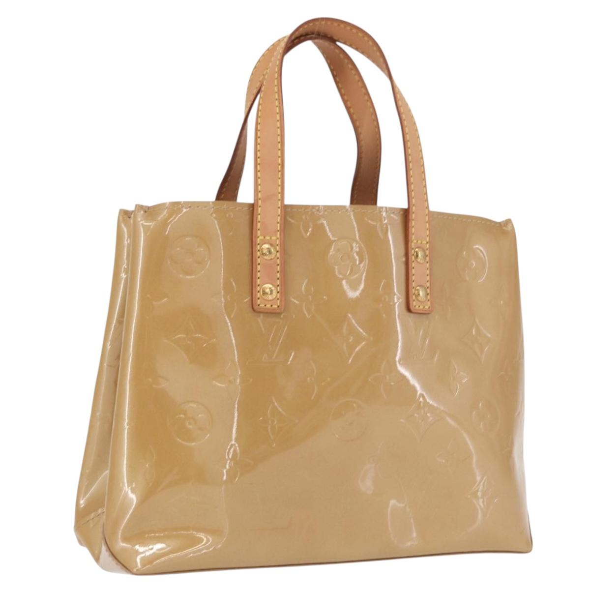 LOUIS VUITTON Monogram Vernis Reade PM Hand Bag Noisette M91334 LV Auth 166612
