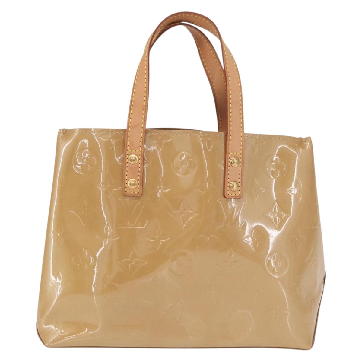 LOUIS VUITTON Monogram Vernis Reade PM Hand Bag Noisette M91334 LV Auth 166612