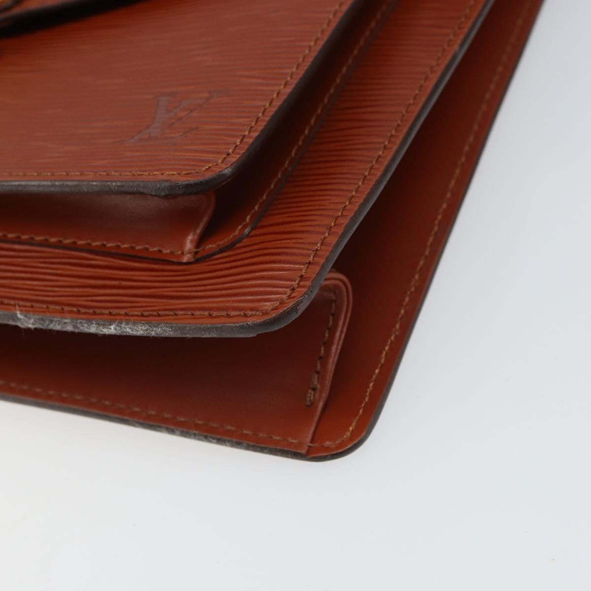 LOUIS VUITTON Epi Monceau 28 Hand Bag Brown M52123 LV Auth 166616