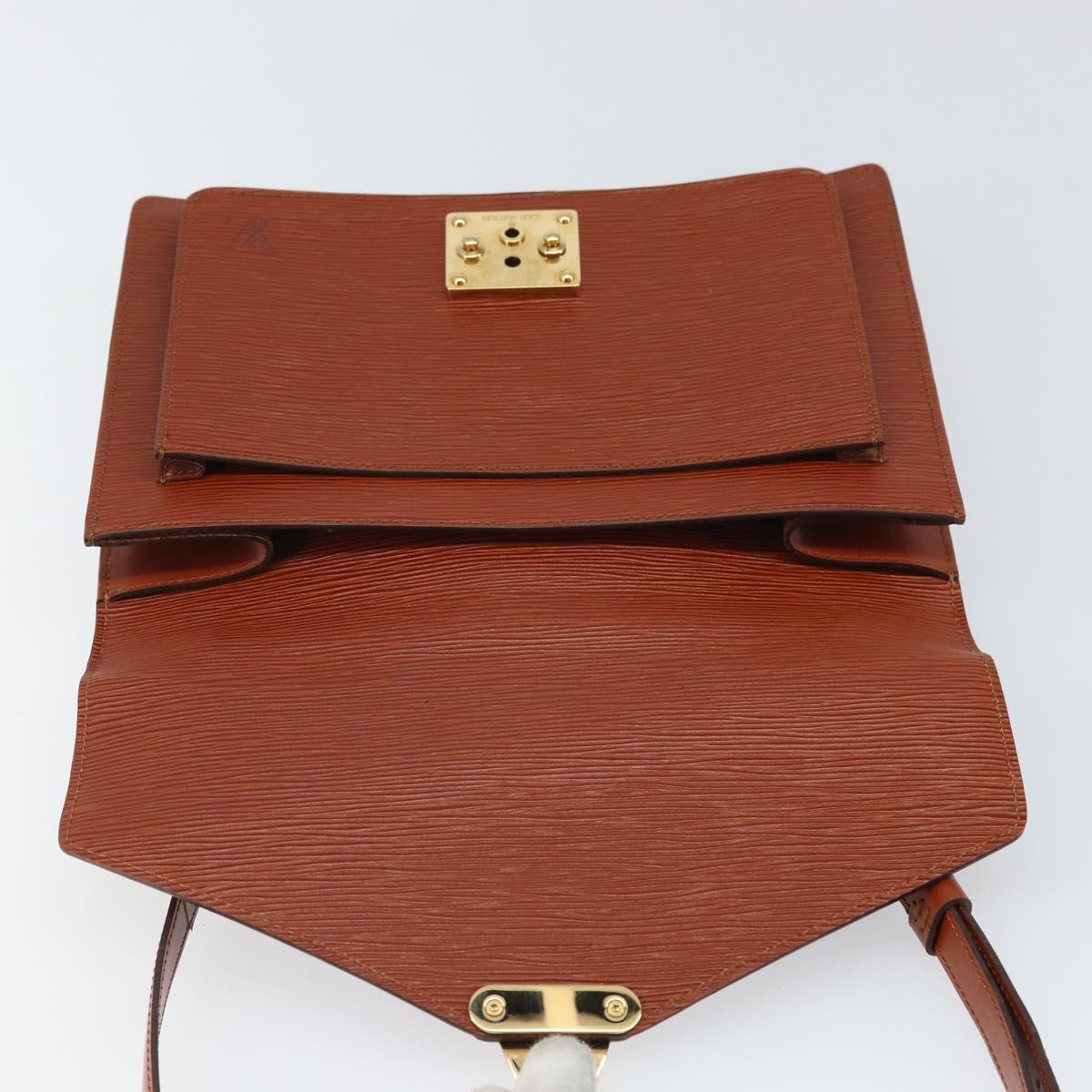 LOUIS VUITTON Epi Monceau 28 Hand Bag Brown M52123 LV Auth 166616