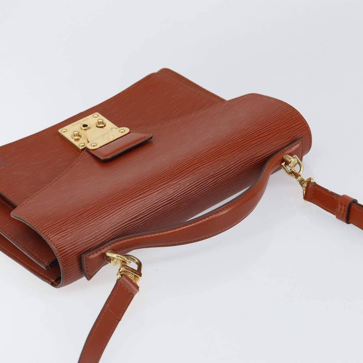 LOUIS VUITTON Epi Monceau 28 Hand Bag Brown M52123 LV Auth 166616