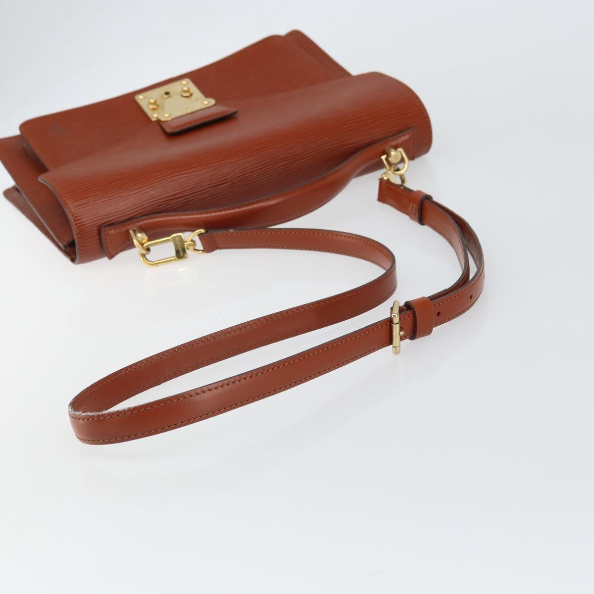 LOUIS VUITTON Epi Monceau 28 Hand Bag Brown M52123 LV Auth 166616