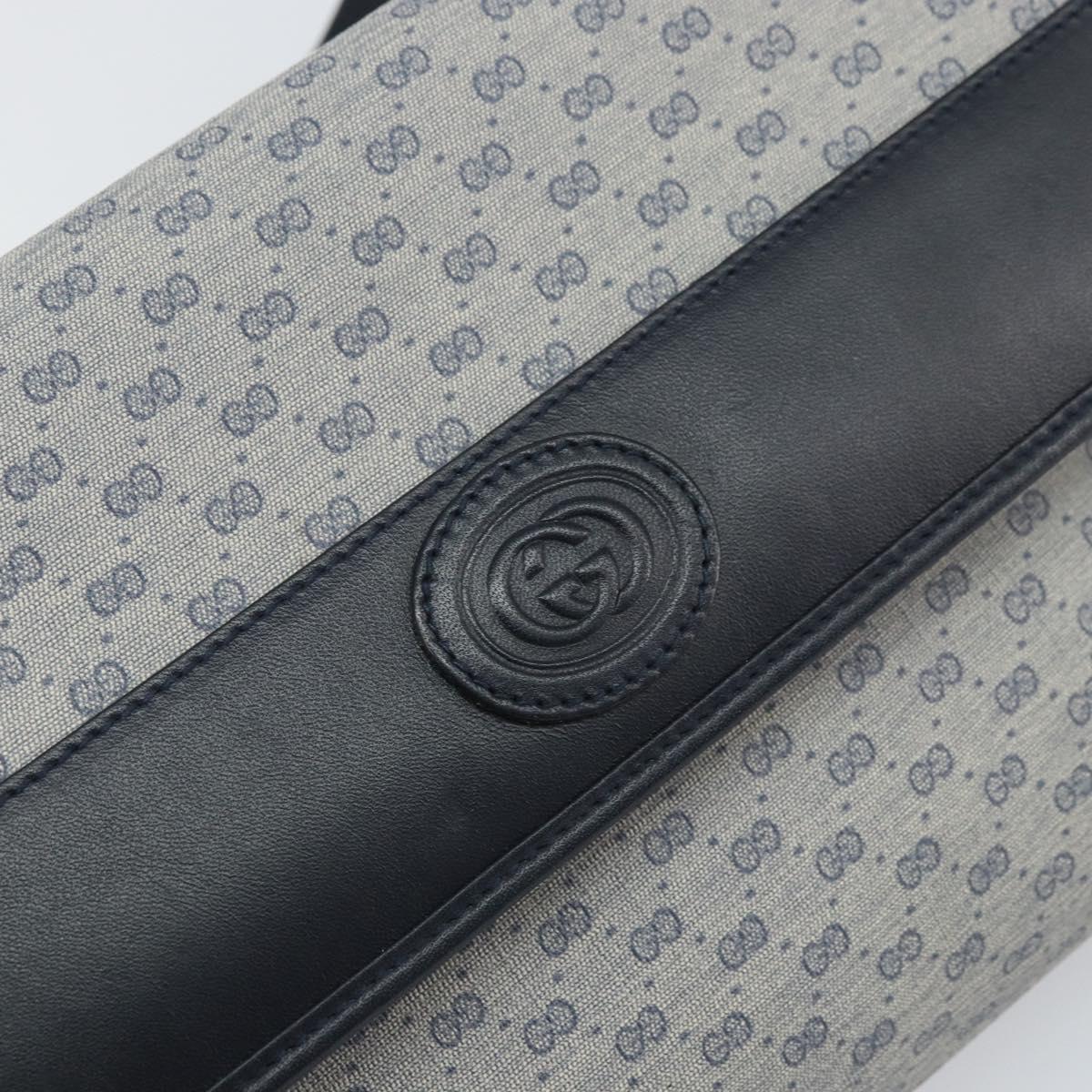 GUCCI Micro GG Supreme Shoulder Bag PVC Navy Gold 004 58 0264 Auth 166623