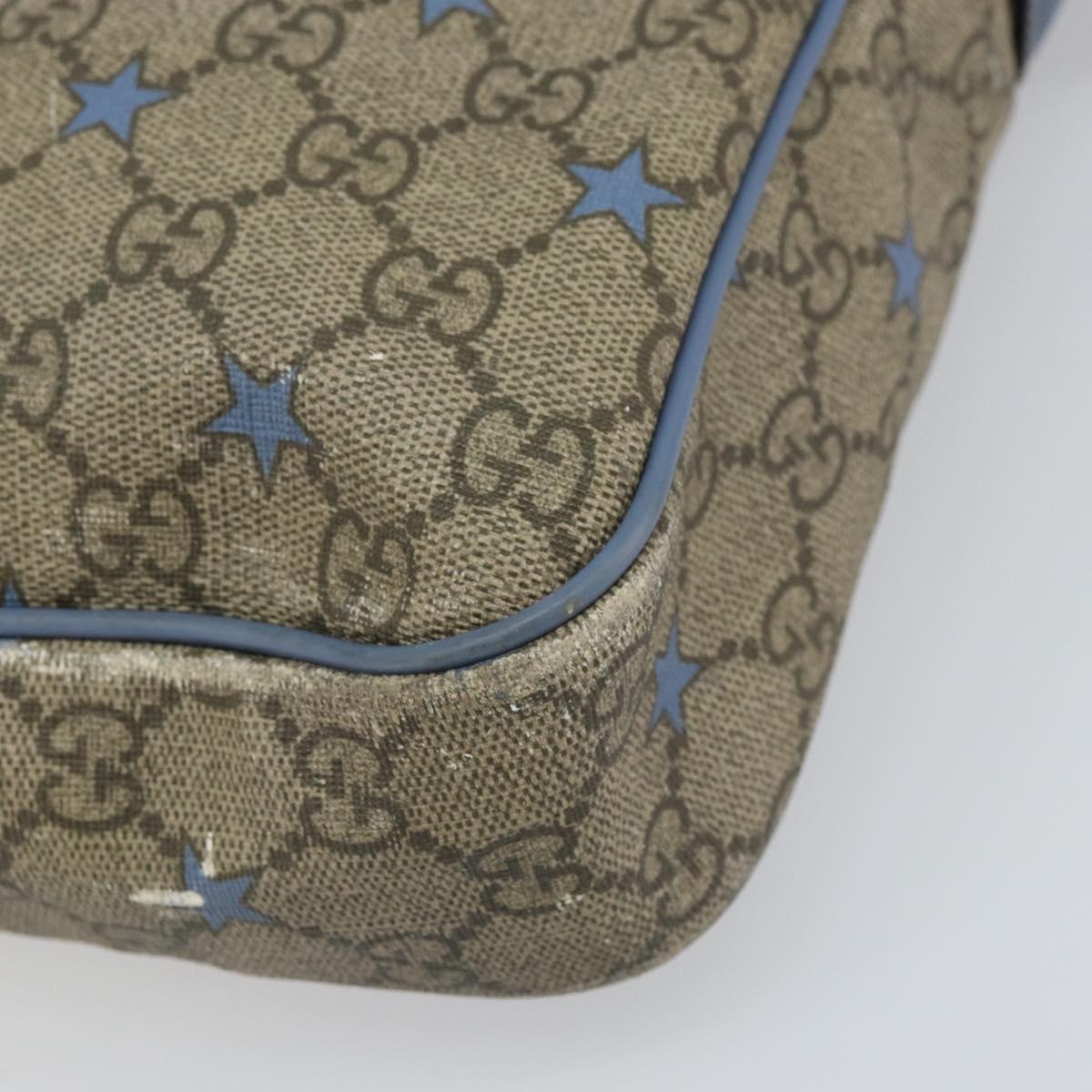 GUCCI GG Supreme Business Bag PVC Beige Gold 208463 Auth 166629