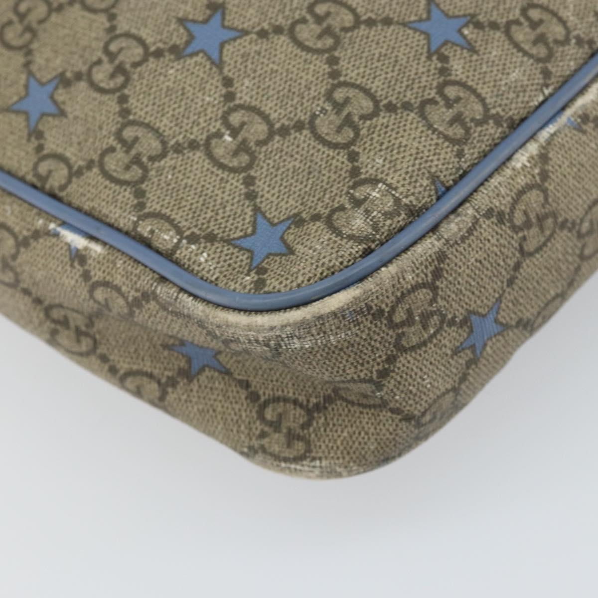 GUCCI GG Supreme Business Bag PVC Beige Gold 208463 Auth 166629