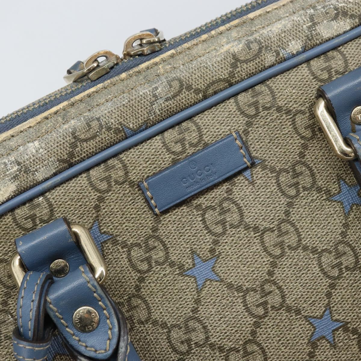 GUCCI GG Supreme Business Bag PVC Beige Gold 208463 Auth 166629