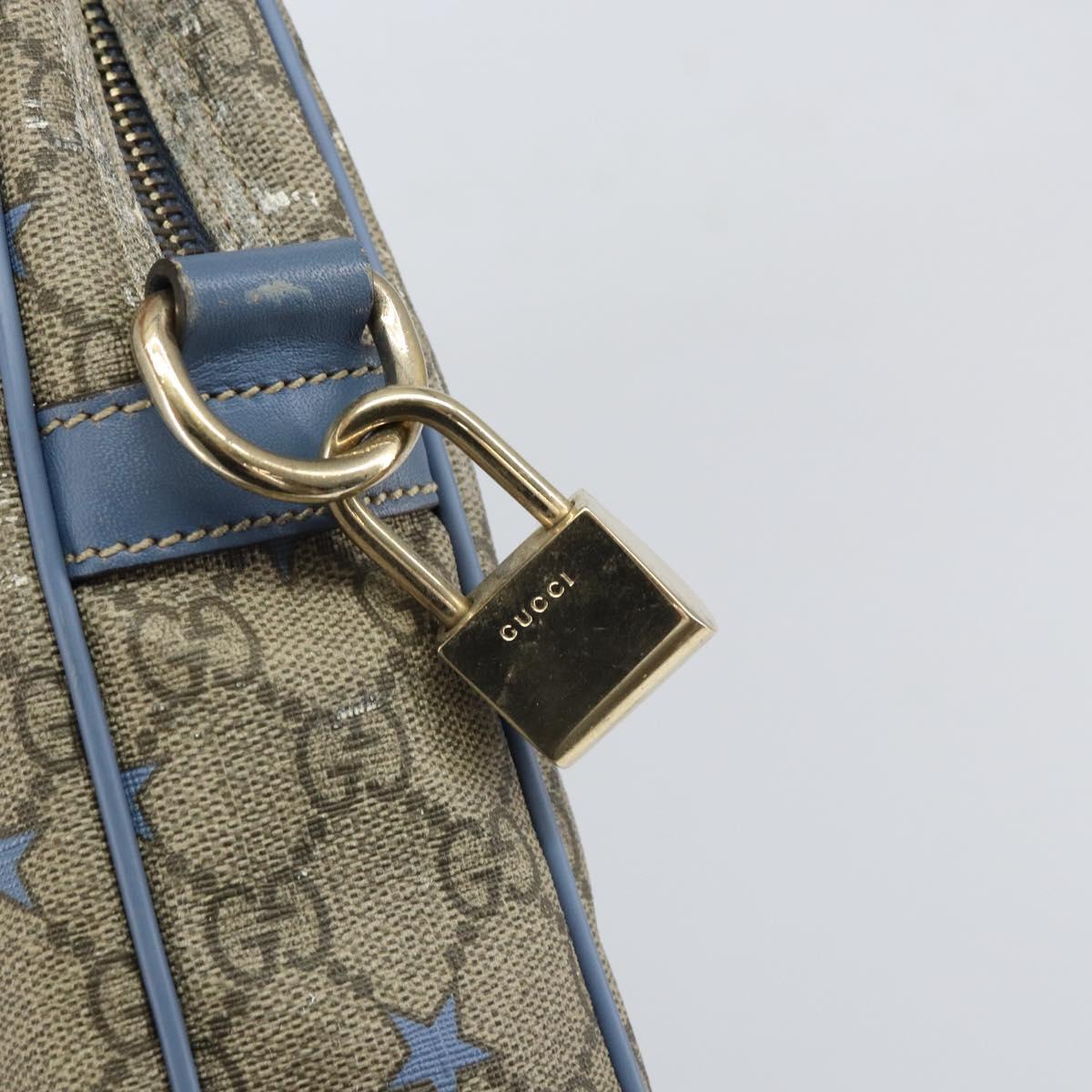 GUCCI GG Supreme Business Bag PVC Beige Gold 208463 Auth 166629