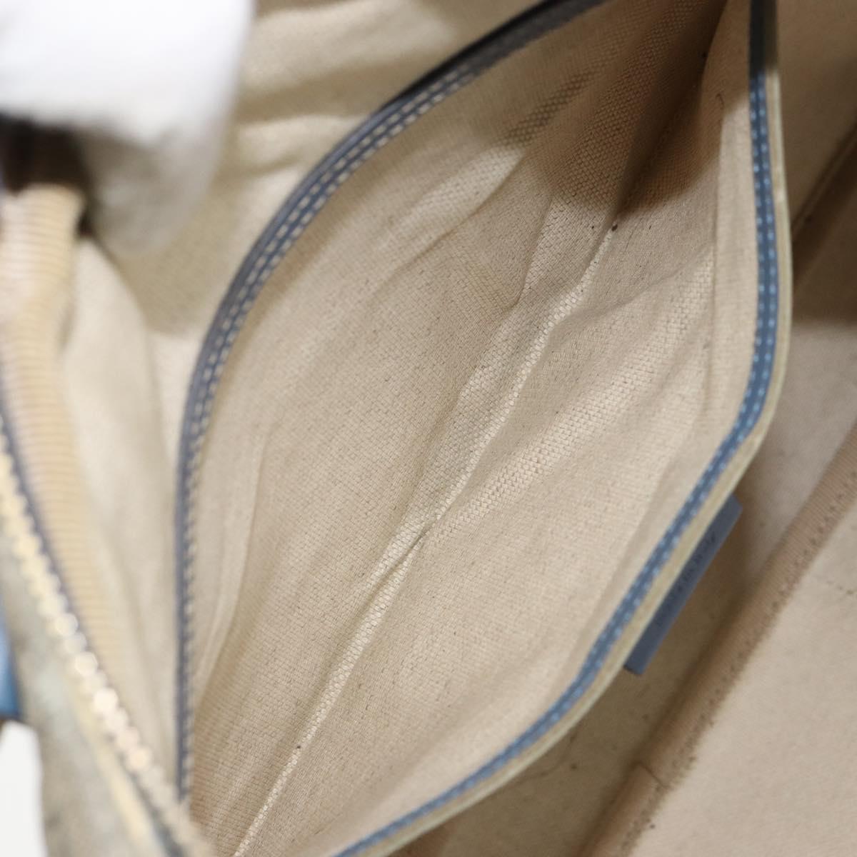 GUCCI GG Supreme Business Bag PVC Beige Gold 208463 Auth 166629