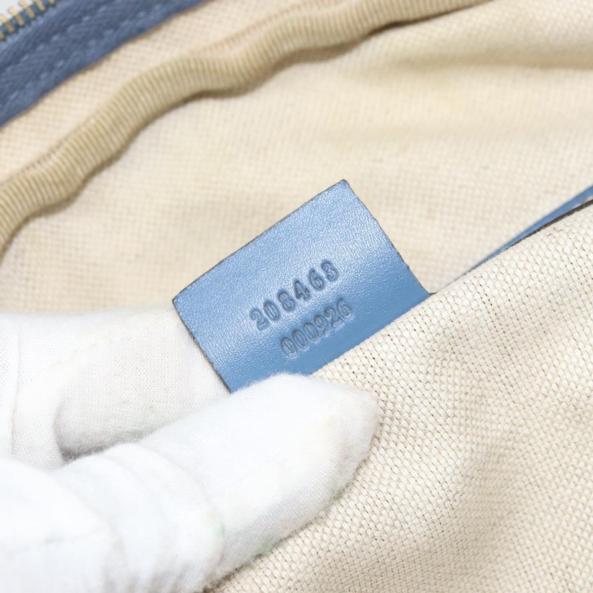 GUCCI GG Supreme Business Bag PVC Beige Gold 208463 Auth 166629