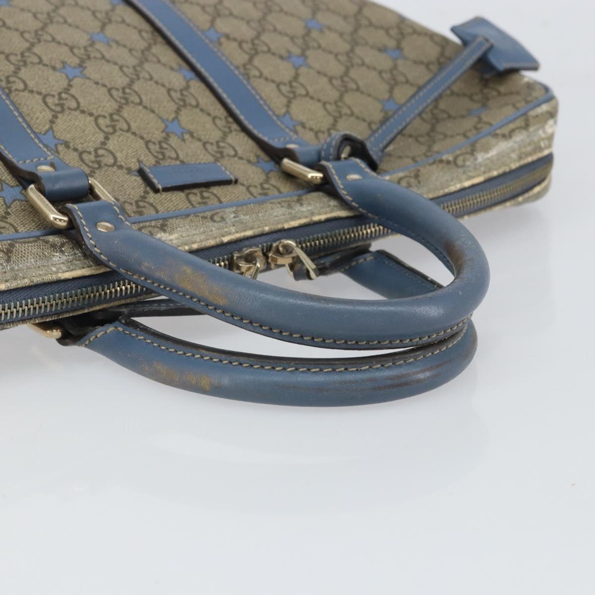 GUCCI GG Supreme Business Bag PVC Beige Gold 208463 Auth 166629