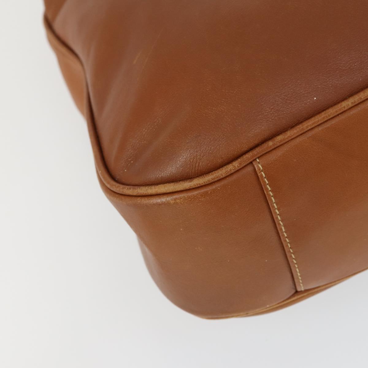 GUCCI Bamboo Hand Bag Leather 2way Brown Gold 001 1577 2615 Auth 166632