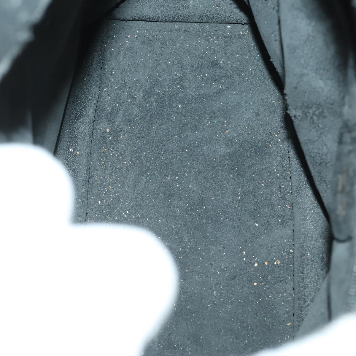 GUCCI Bamboo Hand Bag Leather 2way Black Gold 002 3754 0508 Auth 166633