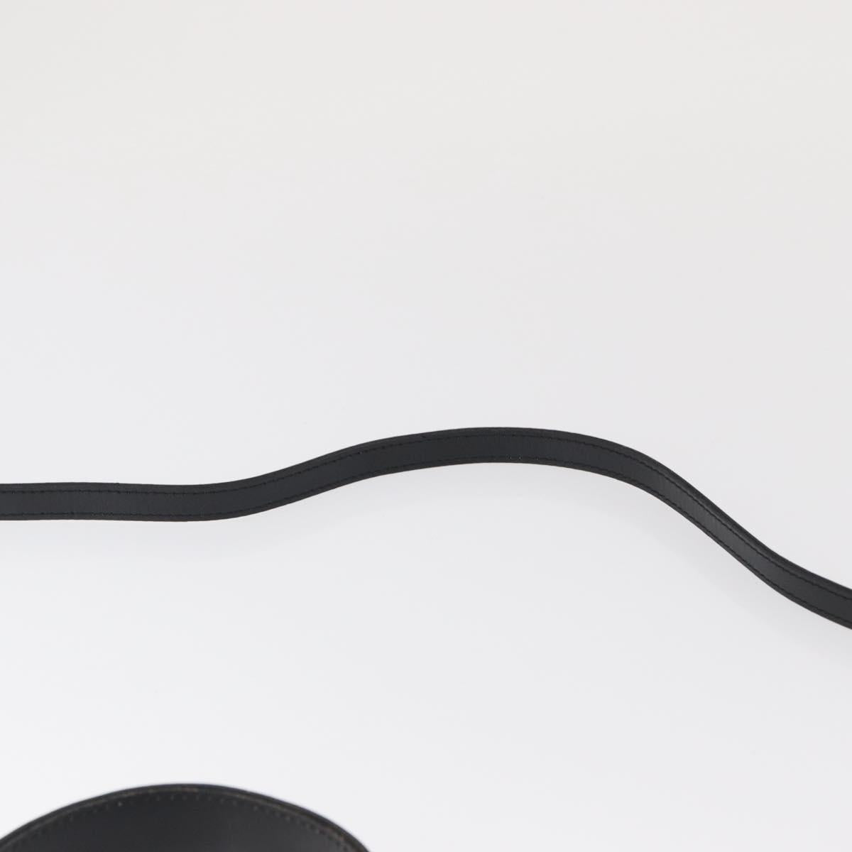 Christian Dior Hand Bag Leather 2way Black Gold Auth 166637