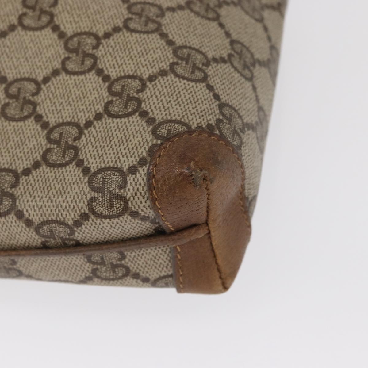 GUCCI GG Supreme Shoulder Bag PVC Beige Gold 007 115 4916 Auth 166642
