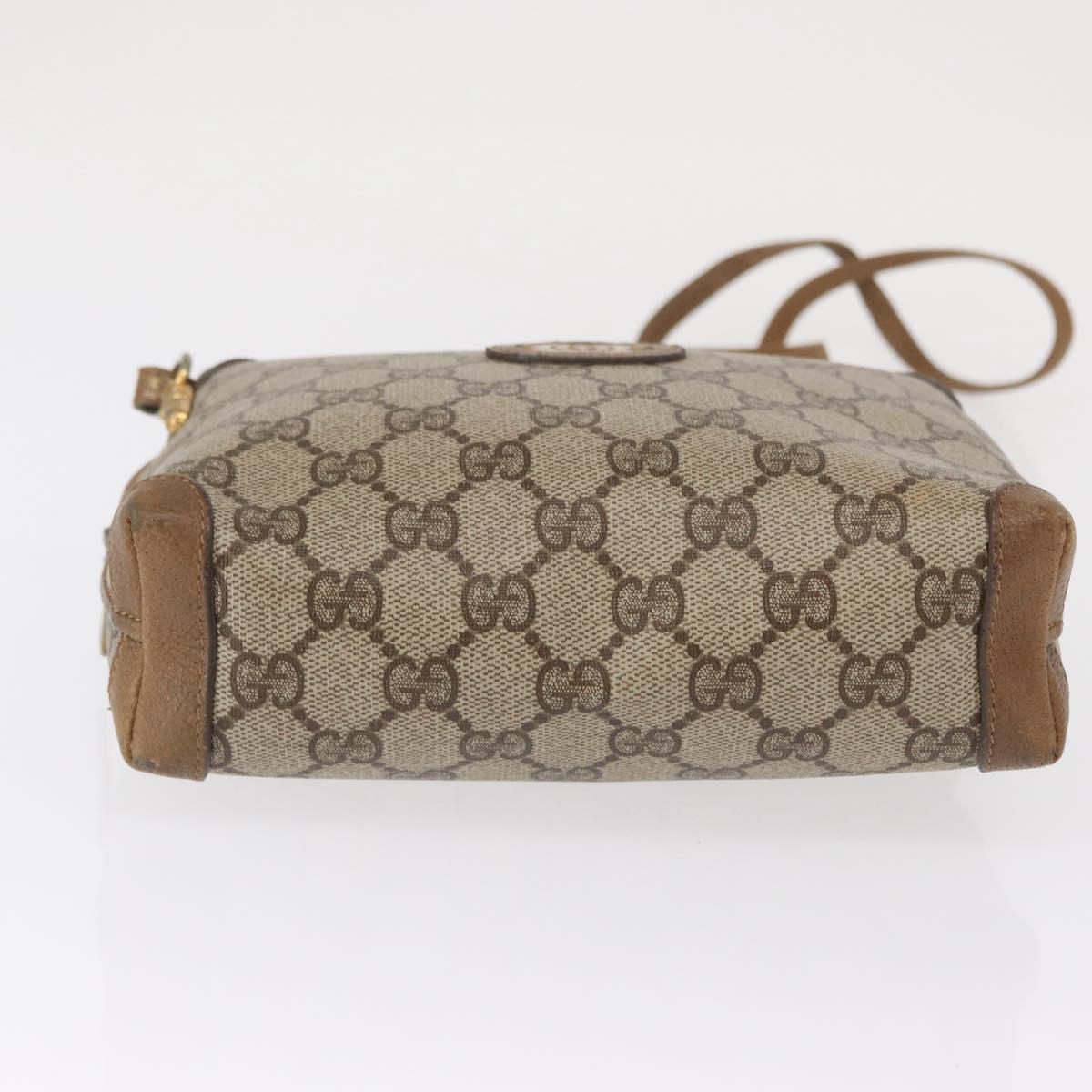 GUCCI GG Supreme Shoulder Bag PVC Beige Gold 007 115 4916 Auth 166642