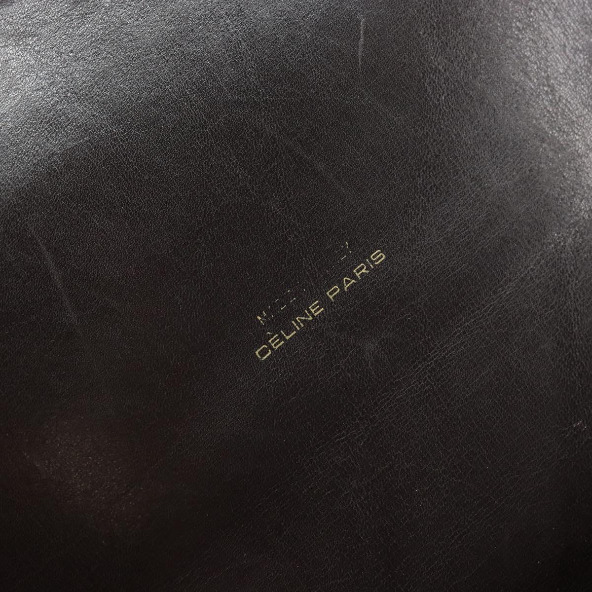 CELINE C Sulky Shoulder Bag Canvas Beige Gold Auth 166644