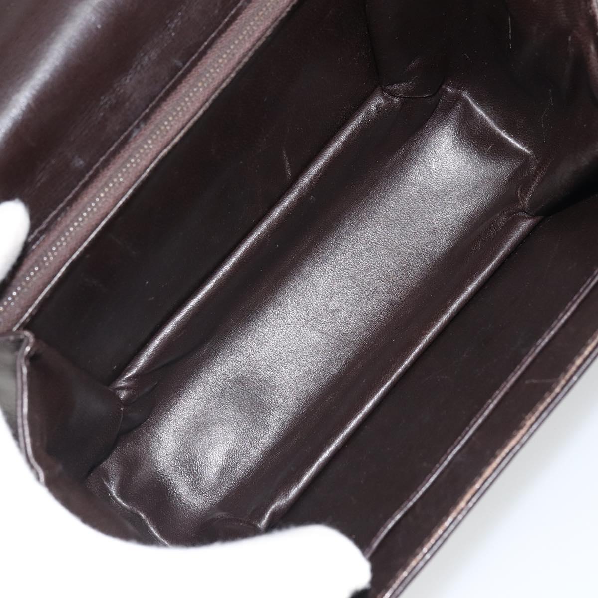 CELINE C Sulky Shoulder Bag Canvas Beige Gold Auth 166644