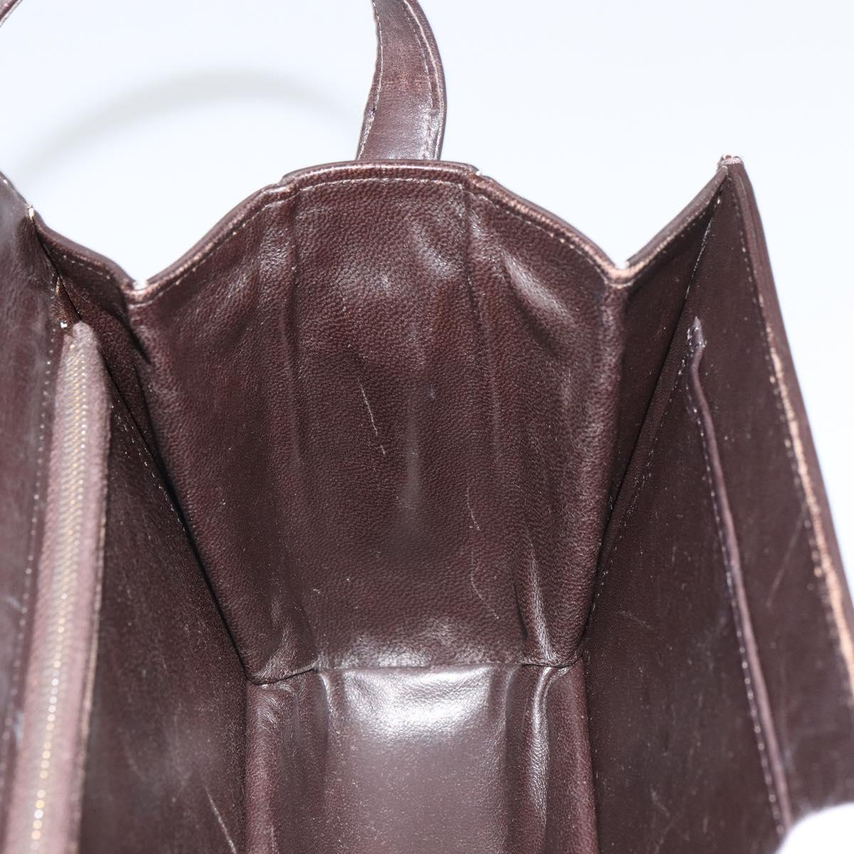 CELINE C Sulky Shoulder Bag Canvas Beige Gold Auth 166644