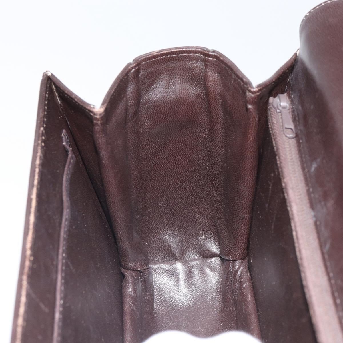 CELINE C Sulky Shoulder Bag Canvas Beige Gold Auth 166644