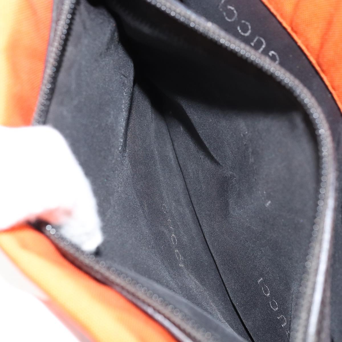GUCCI Bamboo Hand Bag Canvas Orange 002 1016 2123 Auth 166672