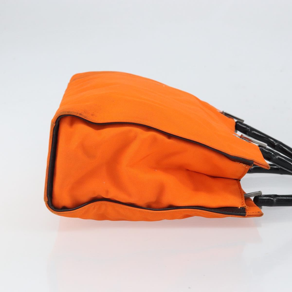GUCCI Bamboo Hand Bag Canvas Orange 002 1016 2123 Auth 166672