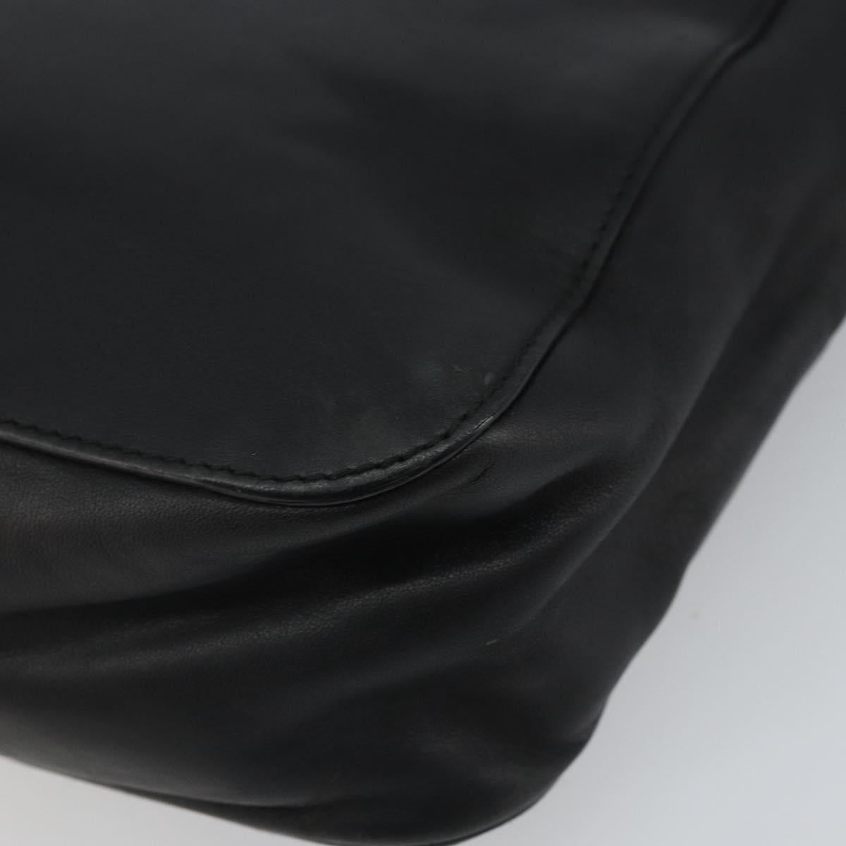 GUCCI Bamboo Hand Bag Leather Black 002 1061 Auth 166673