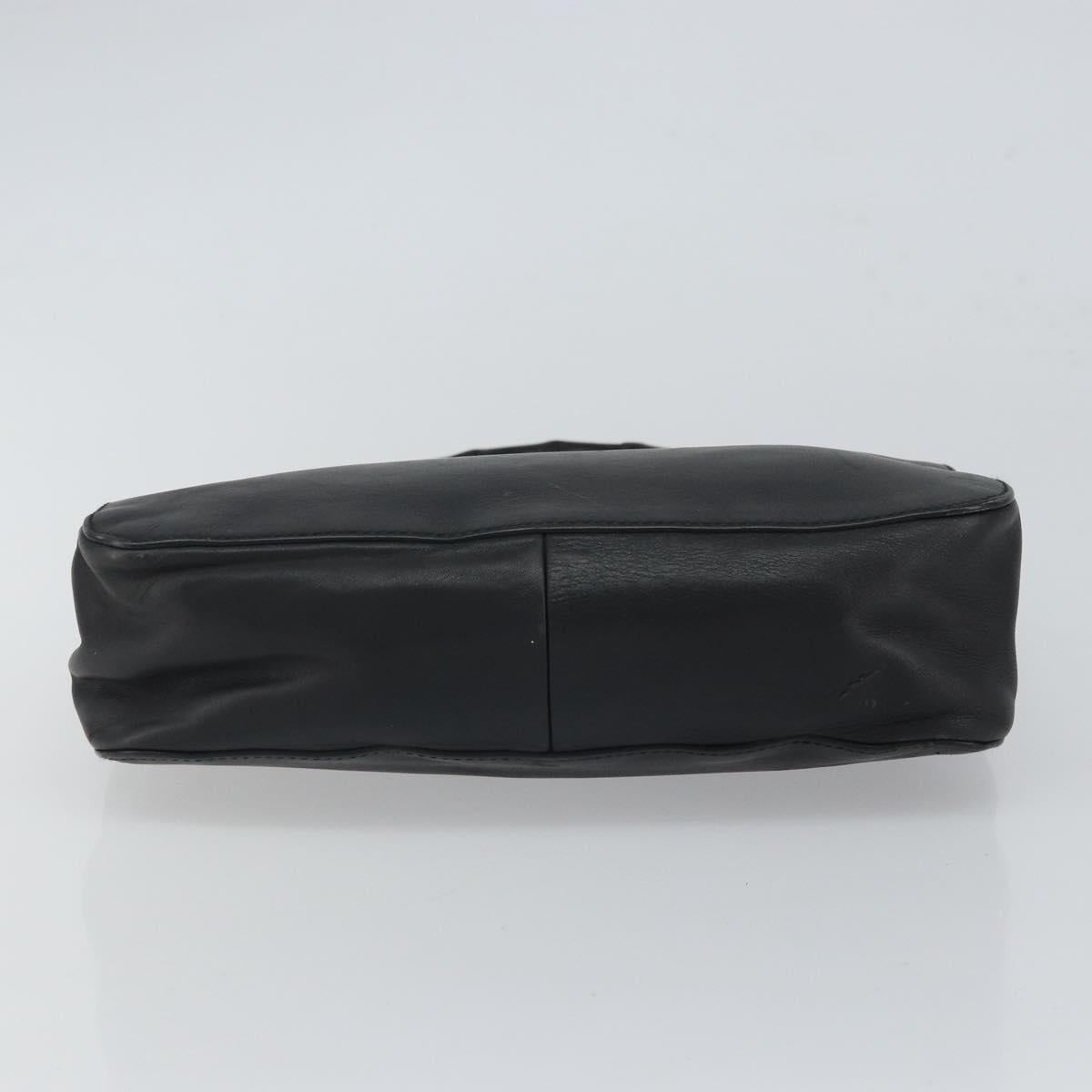 GUCCI Bamboo Hand Bag Leather Black 002 1061 Auth 166673